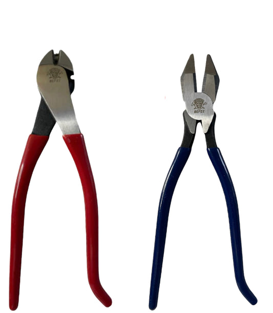 BEFOX Pack Diagonal-Cutting Pliers / Ironworker 9-Inch Side Cutting Plier